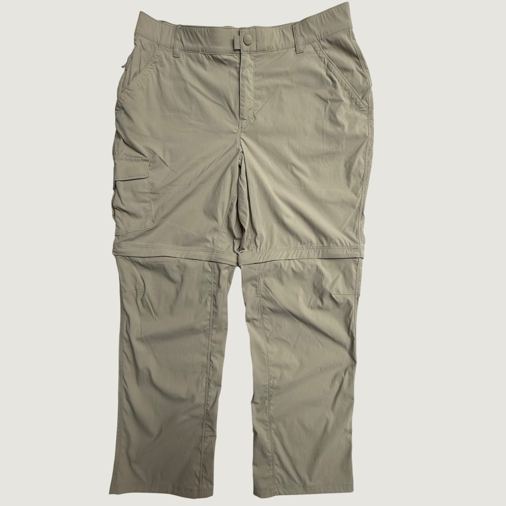 L.L.Bean Womens M Petite Tropicwear Zip Off Pants Khaki Hiking UPF 50 517998